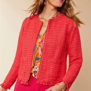 Spartina 449 Vibrant Red Tweed Blazer